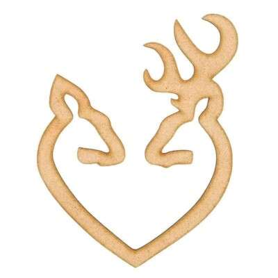 Deer Love Heart Craft Shapes