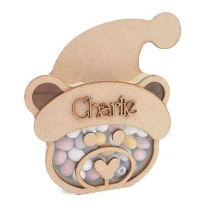 Layered Fillable Christmas Bear Head Shape