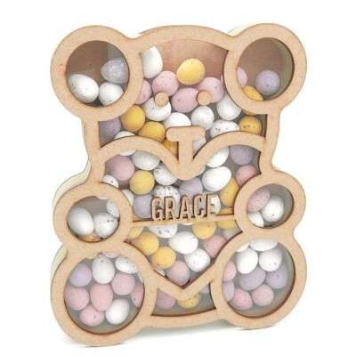Layered Fillable Bear with Heart Shape