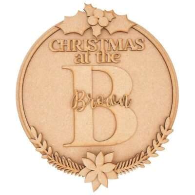 Personalised Christmas Family Plaque
