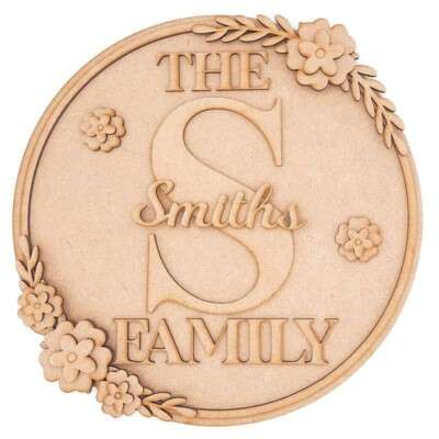 Personalised Family Name Sign Plaque