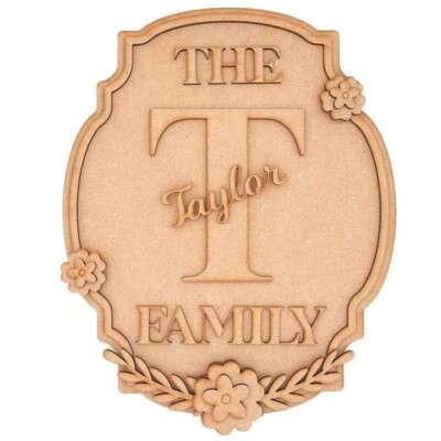 Personalised Surname and Initial Sign Plaque