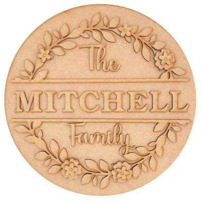 Personalised Floral Family Surname Sign Plaque