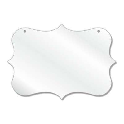 Acrylic Fancy Vintage Blank Plaque (20cm x 14cm Pack of 3)