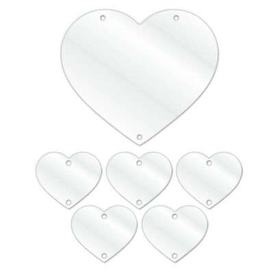 Acrylic Heart With small hearts Plaque Blanks ( Pack of 2)