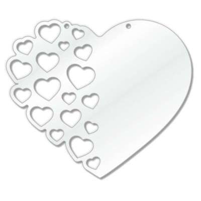 Acrylic Decorative Heart Blanks (pack of 4)