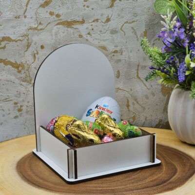 White MDF Arch Mini Hamper