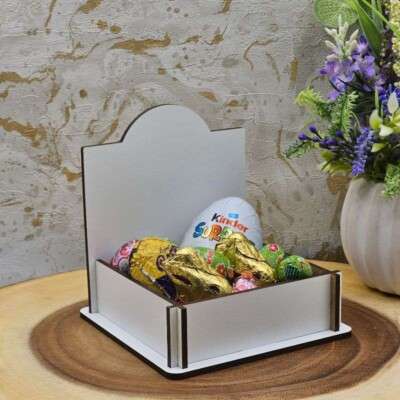 White MDF fancy Mini Hamper