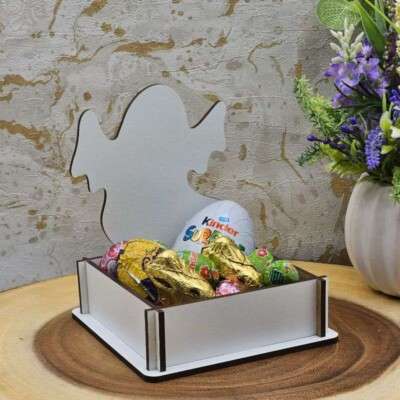 White MDF Ghost Mini Hamper