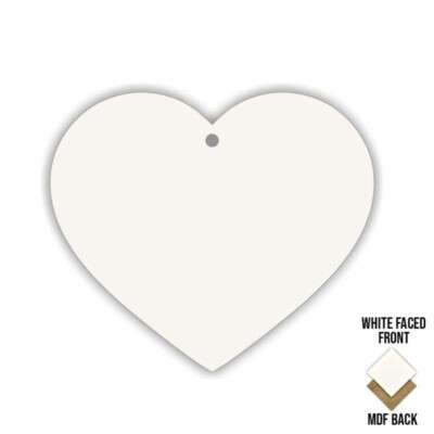 White MDF Heart Blanks (pack of 7)