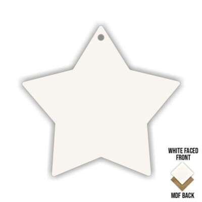 White MDF Star Blanks (pack of 6)
