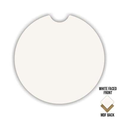 White MDF Car Coaster Blanks (pack of 9)