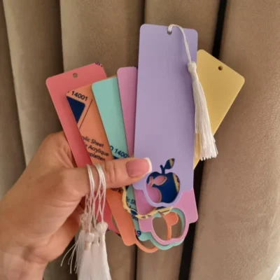 Special offer 6x mixed pastel Teacher Bookmark Blanks with white tassels